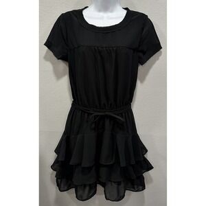 Converse All Star Dress Womens/Youth Size Large Black Ruffles Lined Waist Tie